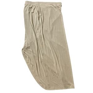 Lululemon Drapey Softstreme Column Midi Skirt Size M Tan Retail $118